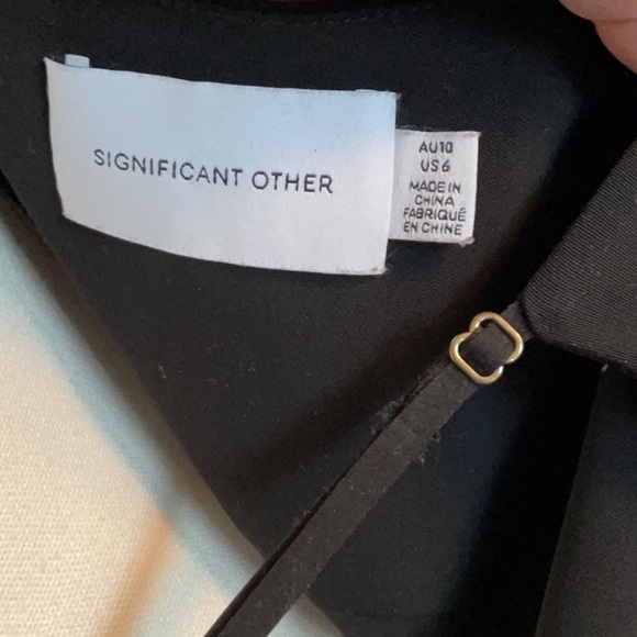 Significant Other gathered black mini dress size 6 - Picture 5 of 6